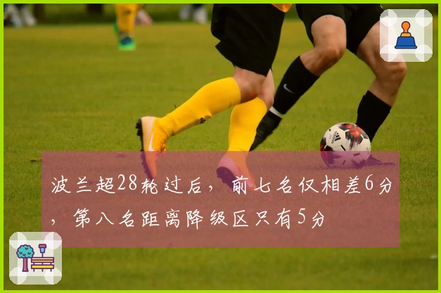 波兰超28轮过后，前七名仅相差6分，第八名距离降级区只有5分